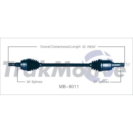 Surtrack Axle Cv Axle Shaft, Mb-8011 MB-8011
